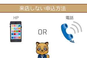 来店しない申し込み方法