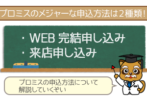 プロミスの2種類の申込方法